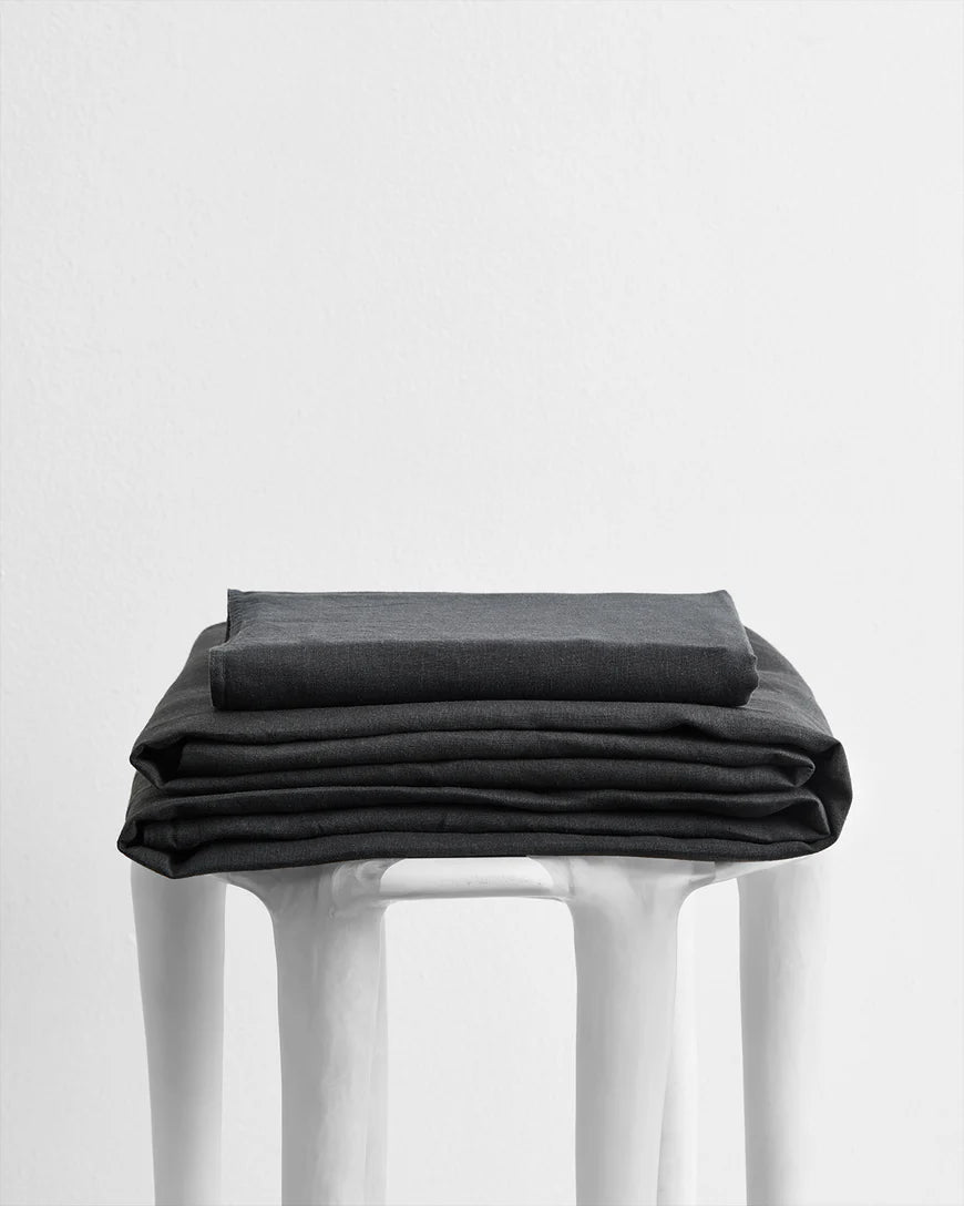 Egyptian Cotton Sateen fitted sheet 600TC - Graphite