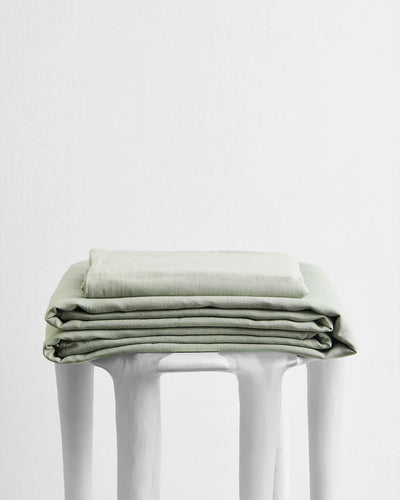 French Flax Linen Bed Sheets — Sage